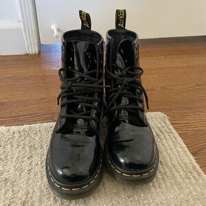 Dr Martens 1460 Nappa Leather Lace Up Boots black patent  6